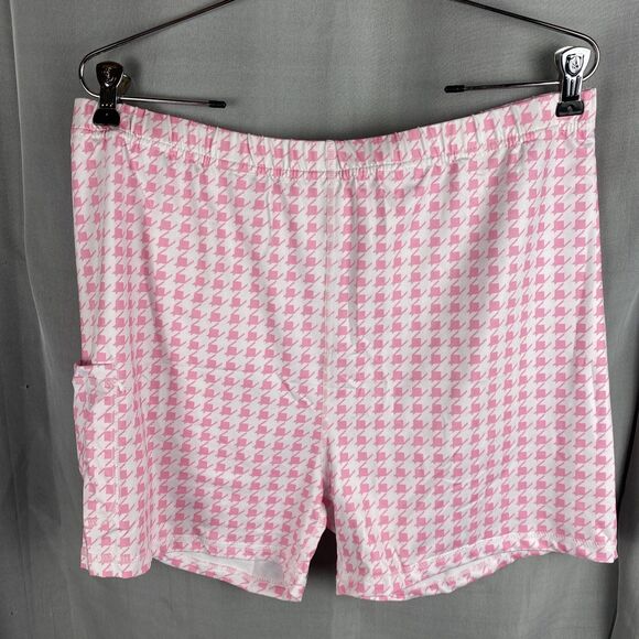2 pc Womens XXL Pink Houndstooth Two-Piece Athletic Golf Tennis Dress & Shorts - Picture 10 of 16